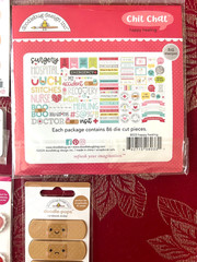 RARE DOODLEBUG FEEL BETTER 3D DOODLE-POPS STICKER DOODLE CHARM 84 DIE CUT PIECES