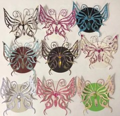 LARGE BUTTERFLY Pre-Made Die-Cuts (3pc)Victorian•Rhinestone•Filagree •Garden•Bug