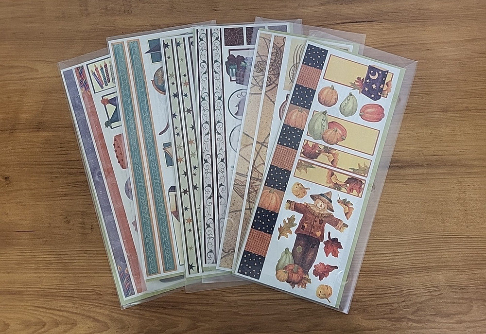 6 PC LOT Creative Memories Cottage Jumbo Great Lengths Stickers Power Palette