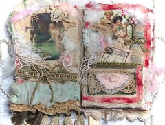 Mixed Media Scrapbooking Lace Junk Journal Fantasy Nymphs and Angels By Khatsart