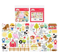 Doodlebug Odds Ends Down on the Farm Animals Farmer Barn Tractor Well Ribbons