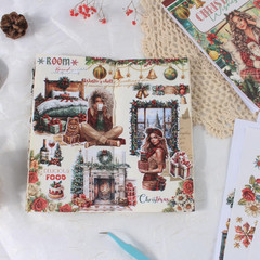 Christmas Wishes Scrapbook Stickers for Journaling Supplies, Pre-Cut Xmas Holida