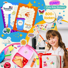 36 Sheets Stickers for Kids, 800+ Stickers for Scrapbooking Including Animals, F