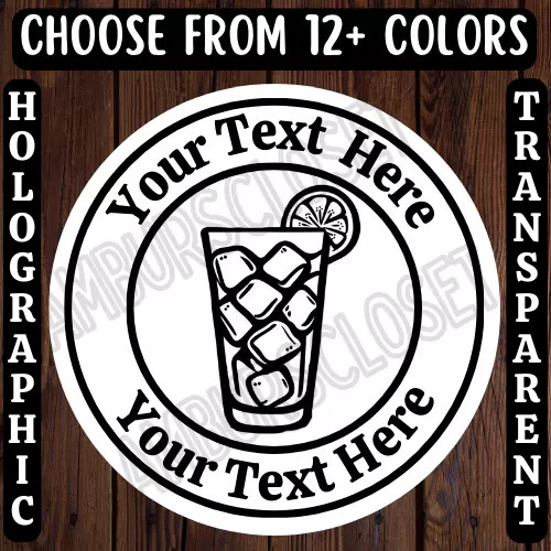 40 CUSTOM ICED TEA STICKERS 2″ LABELS SMALL BUSINESS SCRATCH RESISTANT Sweet Tea