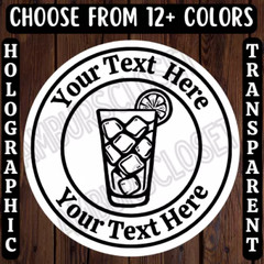 40 CUSTOM ICED TEA STICKERS 2″ LABELS SMALL BUSINESS SCRATCH RESISTANT Sweet Tea
