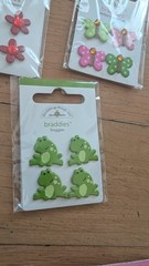 Doodlebug Embellishment Lot Brad’s, Pearls, Jewels, Sprinkles, Pops, Jellishment