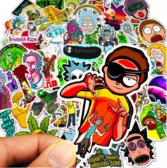 Rick & Morty Stickers Vinyl Decal Humor Fun Cartoon Show Sitcom Meme Pack 50pcs