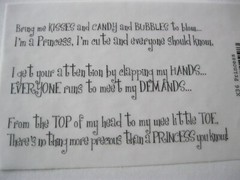 Princess Velum Scrapbook Words