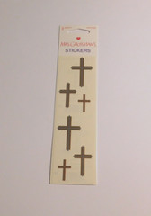 Mrs. Grossman’s Lot of 3 Strips Brand New in Package Cross Crosses Stickers
