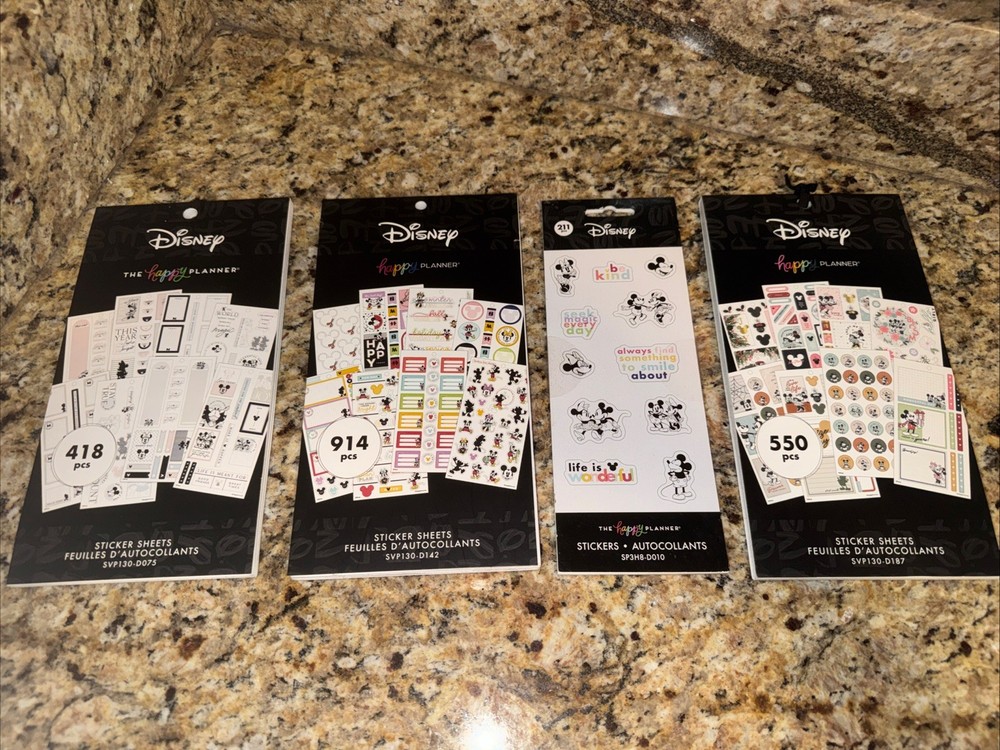 Happy Planner Sticker Books Disney – Mickey & Minnie Seasonal Misc 95% Full