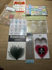 Scrapbooking lot stickers felt Embellishments Chalk Letters Black Ink Leaves