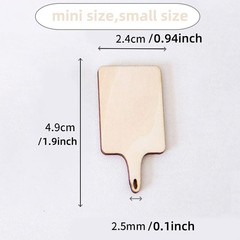 30 Pcs Mini Wooden Cutting Board with Handle,Unfinished Wood Blank Cutting Bo…