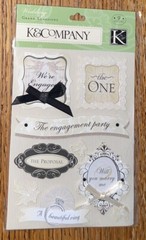K&Company Proposal We’re Engaged Engagement Party Beautiful Ring Wedding Sticker