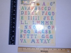 Lot of 4 Packages of Westrim, Memories Forever, & Provo Craft Alphabet Stickers