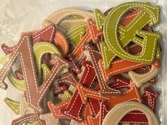 NEW Unbranded FALL COLORS STITCHED LOOK ALPHABET 1 1/2” Chipboard Letters