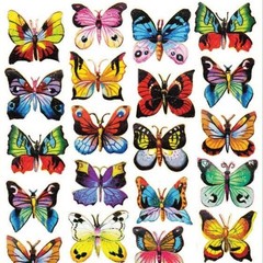 Violette Stickers – Colorful Painted Butterflies Sticker Sheet – Planners
