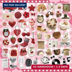 300Pcs Vintage Aesthetic Stickers for Journaling, Waterproof Vinyl Cute Sticker