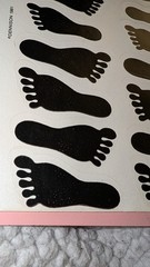 Vintage Dennison Stickers Footprints Feet Foot Lot Of 2 Sheets READ