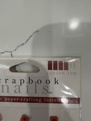 Scrapbook Interior Nail Square Top SnapOn Paper-Crafting Fastener Burgundy Color