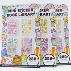 Fashion Angels Mini Sticker Book Library 3 Packs 4 Books 200+ Stickers Per Pack