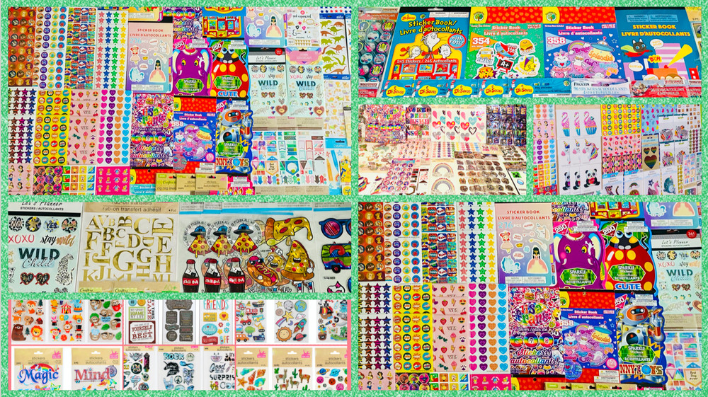 Fun Sticker Bundle – Kid Cartoons- Lot of 30 New Quality Packs, All Ages Themes