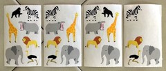 Lot of MRS. GROSSMAN’S Exotic Wildlife Stickers: Lions, Tigers, Woodland Animals