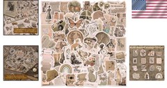 Colorful 200-Piece Vintage Sticker Pack for Journaling & Personalization