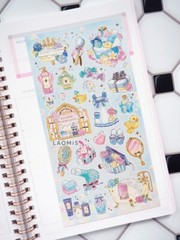 Mind Wave Pluie Douce Girly Watercolor Foil Stamping Stickers / Sleep Over
