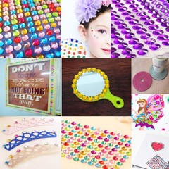 DoTebpa 4032 Pieces 6 mm Colorful Bling Rhinestone Sticker Sheet Multicolor