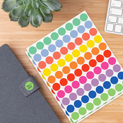 1600 PCS Colored Dot Stickers, 10 Color Circle Price Stickers, 3/4 Inch round C