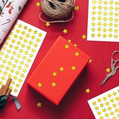 10 Sheets Tiny Star Stickers, 0.3″ Diameter Reward Stickers for 1080 Pack Gold