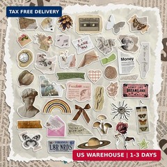300 Pcs Vintage Stickers, Junk Journal Supplies, Cute Stickers for Journaling Su