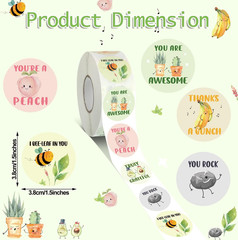1000 Pcs Kudos Appreciation Stickers Retro You Are Awesome Thanks for Being Amaz