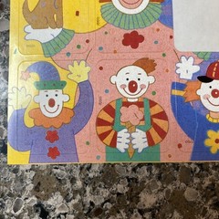 Vintage Clown Stickers 8 Count In Package 80’s 1980’s antique sticker sheet