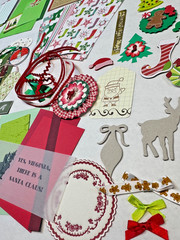Christmas lot scrapbook planner journal junk collage ephemera paper crafting art