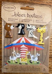 RARE Jolees Parcel Carousel Animals Amusement Park State Fair Scrapbook Stickers