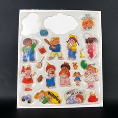 Vintage 1983 Diamond Toy Makers Cabbage Patch Puffy Stickers 1980s Doll Bald Toy