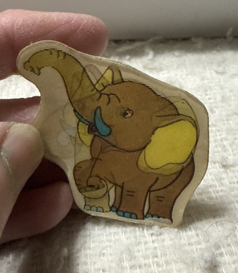 Vintage Elephant Holographic 3D Sticker *RARE* lenticular