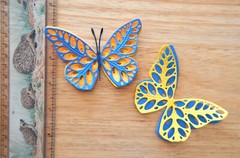 🧚 Layered Card Topper Tattered Lace Scrapbook Paper Cut Round Color Peacock