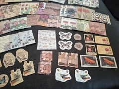100 Pc Scrapbooking Supplies JJ Craft Kit Florabunda Theme Ephemera New Product
