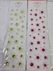 Lot Of 6 Crafts Doodlebug Mini Jewels Repeats Assorted Sizes Gems Bling Lily New