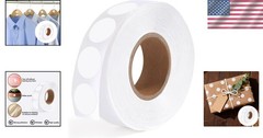Versatile 1000 Count 1/2 Inch White Circle Stickers for Crafting & Organizing