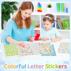 44 Sheets Letter Stickers 0.5 Inch 4972Pcs Alphabet Stickers 1/2 Inch Small V…