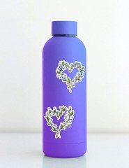 Forget Me Not Heart Die Cut Vinyl Stickers Set Scrapbooking Laptop Waterbottle