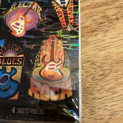 Hallmark Stickeroni Holographic Stickers Guitars Blues Rock Electric Guitar Lot