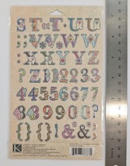 Jubilee Die-Cut Alphabet Scrapbooking Stickers By K&Company