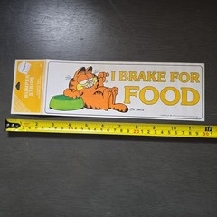 Vintage Rare 1978 United Feature Bumper Sticker Jim Davis Lot of 2 Garfield