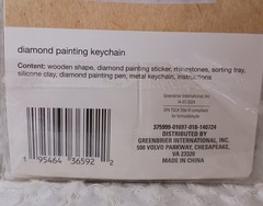 2 Crafters Square Diamond Painting HEART Key Chain + CIRCLE Key Chain Wood Fun