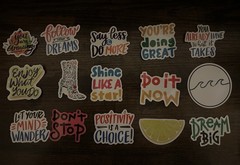 Lot of 15 Positive Affirmation Stickers Smile Happy Love