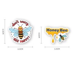 (50 pcs) Honey Bee Stickers Vinyl Stickers for Laptop Water Bottle Scrapbooking